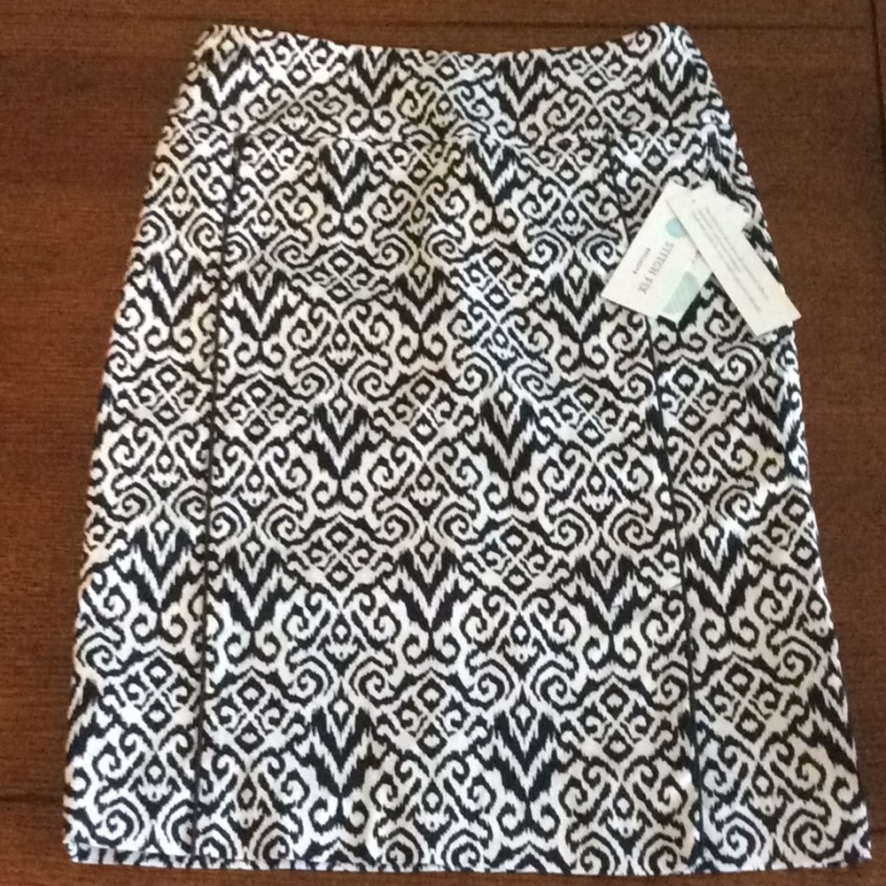 Navy and white skirt